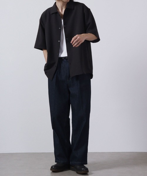 ROOT THREE（ルートスリー）の「ROOT THREE ストレッチ 吸汗速乾 レギュラーカラー 半袖 シャツ（シャツ/ブラウス・メンズ・ライトカーキ/ベージュ/ブラック・L/LL/M）」の15枚目の写真