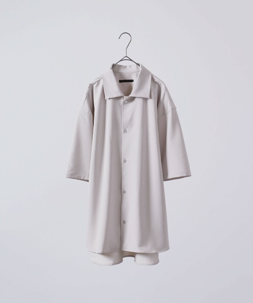 ROOT THREE（ルートスリー）の「ROOT THREE ストレッチ 吸汗速乾 レギュラーカラー 半袖 シャツ（シャツ/ブラウス・メンズ・ライトカーキ/ベージュ/ブラック・L/LL/M）」の7枚目の写真