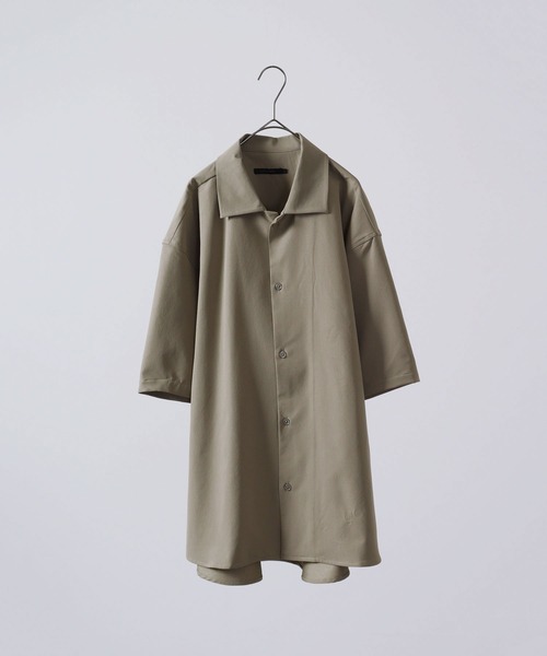 ROOT THREE（ルートスリー）の「ROOT THREE ストレッチ 吸汗速乾 レギュラーカラー 半袖 シャツ（シャツ/ブラウス・メンズ・ライトカーキ/ベージュ/ブラック・L/LL/M）」の6枚目の写真