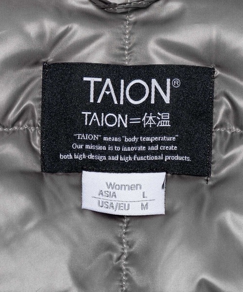 TAION（タイオン）の「TAION / タイオン Vネック ボタンダウンベスト インナー ダウンベスト TAION-W001（ダウンベスト・レディース・オフホワイト/グレー/ブラック/オレンジ/ベージュ・M/L/XL）」の19枚目の写真
