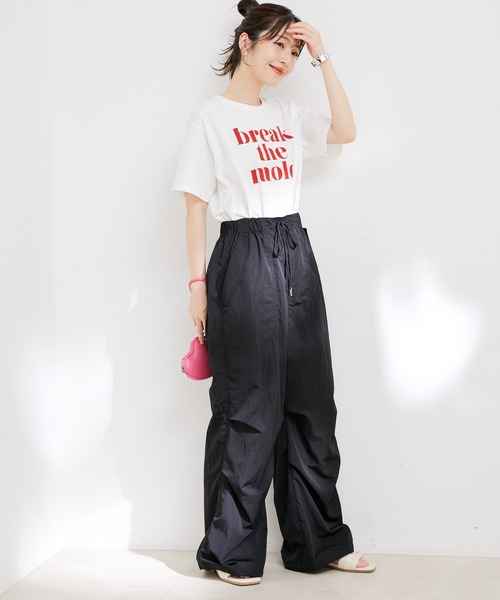 VIS（ビス）の「裾ドロストミリタリーカーゴパンツ（カーゴパンツ・レディース・ピンク/キナリ/ブラック・M/S）」の14枚目の写真