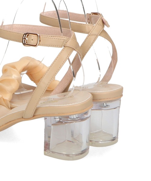MISCH MASCH（ミッシュマッシュ）の「チュールクリアヒールストラップサンダル/MO32206（サンダル・レディース・ピンク/ホワイト・S/L/M）」の13枚目の写真