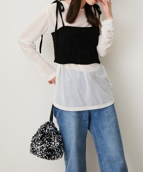 VIS（ビス）の「スパンコール巾着バッグ（ハンドバッグ・レディース・その他/シルバー系その他2/ゴールド系その他2・FREE）」の9枚目の写真