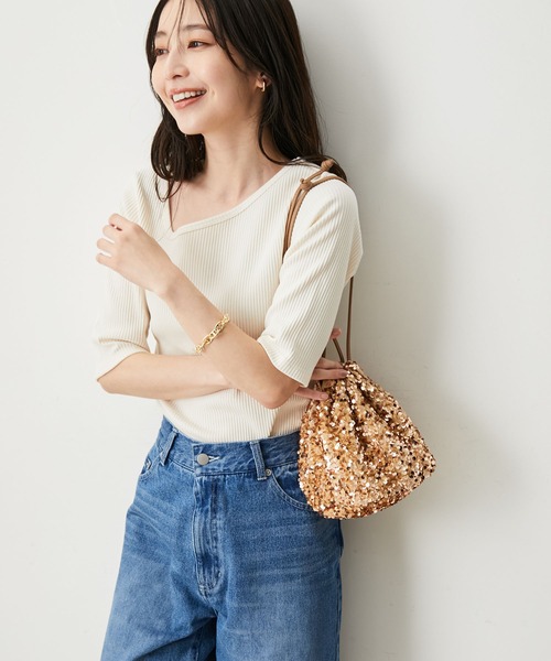 VIS（ビス）の「スパンコール巾着バッグ（ハンドバッグ・レディース・その他/シルバー系その他2/ゴールド系その他2・FREE）」の14枚目の写真