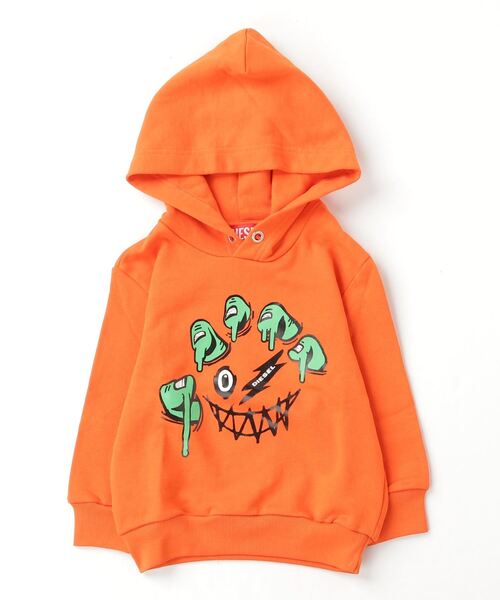 DIESEL KIDS(ディーゼルキッズ)の「DIESEL(ディーゼル)Kids & Junior ブランドロゴブリント長袖パーカーオーバーフーディー(パーカー・キッズ・オレンジ/ホワイト/ブラック・4Y/10Y/8Y/12Y/14Y/16Y)」の18枚目の写真