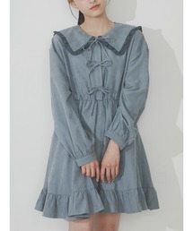 merry jenny | フリルカラーリボンミニワンピース(ワンピース)