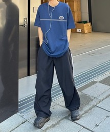 韓国ブランド ESC STUDIO イーエスシースタジオ life plan washing t-shirt オーバーサイズ レタリングTシャツ  半袖Tシャツ プリントTシャツ ダメージTシャツ