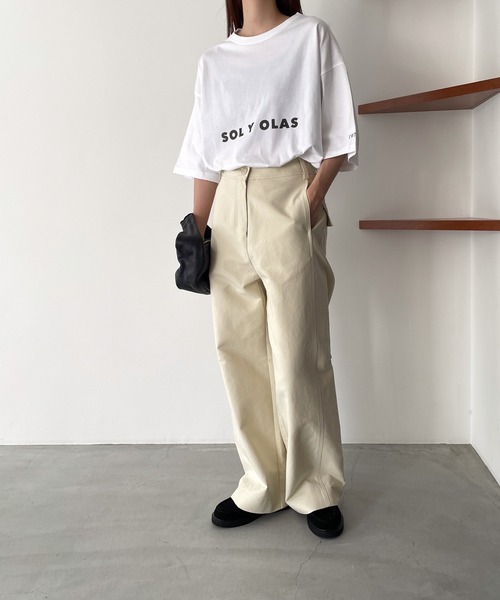 CANAL JEAN(キャナルジーン)の「1975 TOKYO SOL Y OLAS半袖Tシャツ(Tシャツ/カットソー・レディース・サンドベージュ/ホワイト/ブラック・LARGE/X-LARGE)」の12枚目の写真