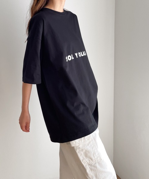 CANAL JEAN(キャナルジーン)の「1975 TOKYO SOL Y OLAS半袖Tシャツ(Tシャツ/カットソー・レディース・サンドベージュ/ホワイト/ブラック・LARGE/X-LARGE)」の21枚目の写真