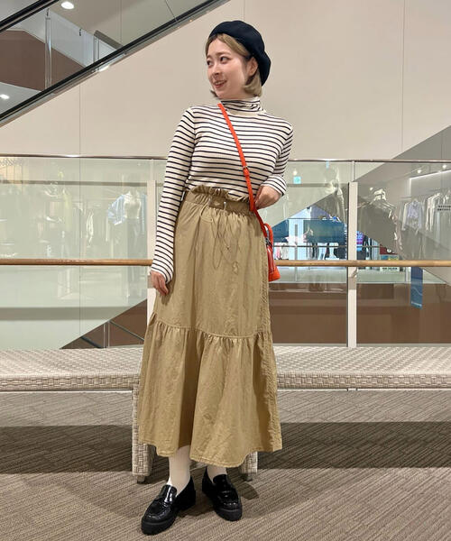 FREE'S MART（フリーズマート）の「◆ウエストドロストティアードスカート（スカート・レディース・ホワイト/ベージュ/ブラック・MEDIUM/SMALL）」の13枚目の写真