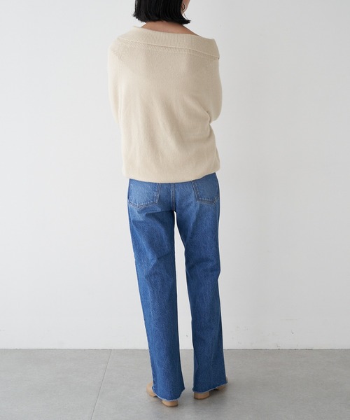 SHENERY（シーナリー）の「オフショルダーニットプルオーバー（ニット/セーター・レディース・オフホワイト/ベージュ/ブラック・FREE）」の18枚目の写真