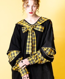 ankoROCK（アンコロック）の「オープンジップフェイクレイヤーバリエーションセーラーカットソー（Tシャツ/カットソー）」