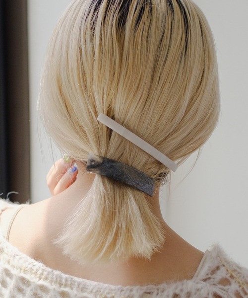 Kastane（カスタネ）の「バレッタSET（バレッタ/ヘアクリップ・レディース・シルバー/グレー/ブルー・FREE）」の2枚目の写真