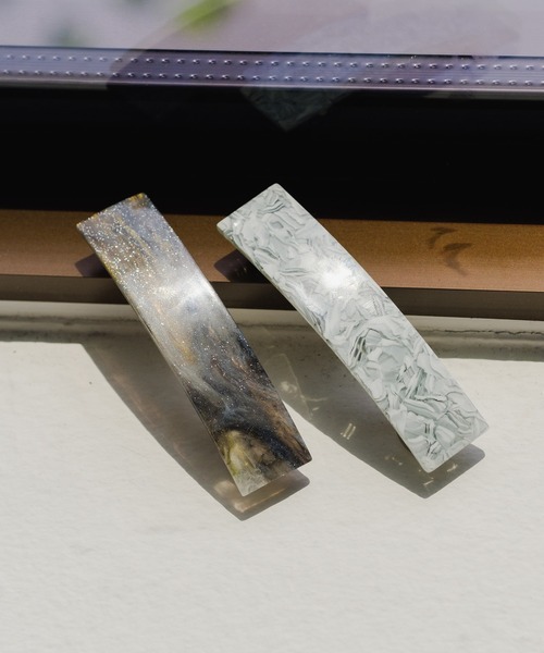 Kastane（カスタネ）の「バレッタSET（バレッタ/ヘアクリップ・レディース・シルバー/グレー/ブルー・FREE）」の9枚目の写真