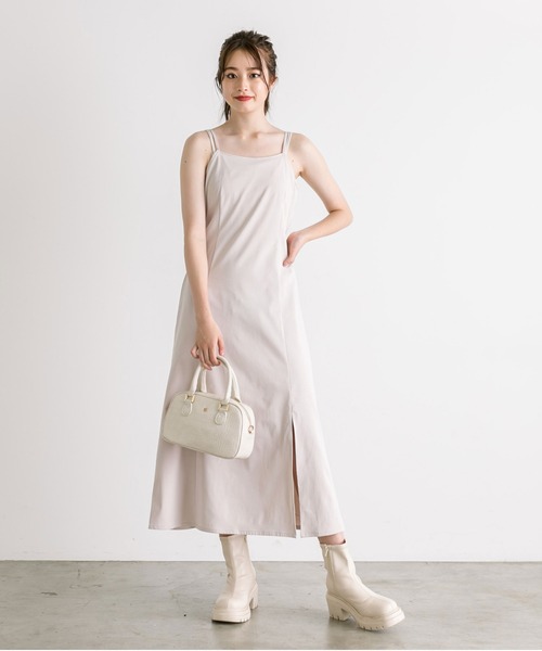 OLIVE des OLIVE（オリーブデオリーブ）の「【WEB限定】ハーフジップニット×キャミワンピースSET　1032090200（ワンピース・レディース・オフホワイト/サックスブルー/ブラック・FREE）」の10枚目の写真