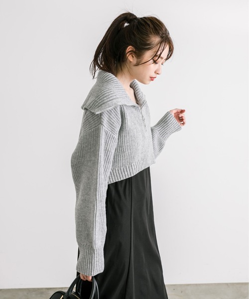 OLIVE des OLIVE（オリーブデオリーブ）の「【WEB限定】ハーフジップニット×キャミワンピースSET　1032090200（ワンピース・レディース・オフホワイト/サックスブルー/ブラック・FREE）」の20枚目の写真