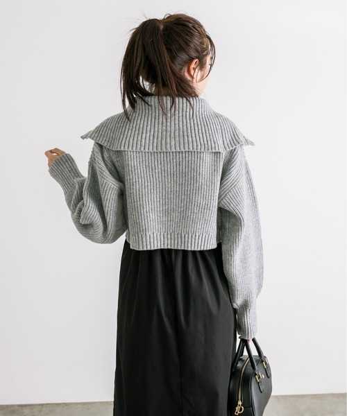 OLIVE des OLIVE（オリーブデオリーブ）の「【WEB限定】ハーフジップニット×キャミワンピースSET　1032090200（ワンピース・レディース・オフホワイト/サックスブルー/ブラック・FREE）」の21枚目の写真