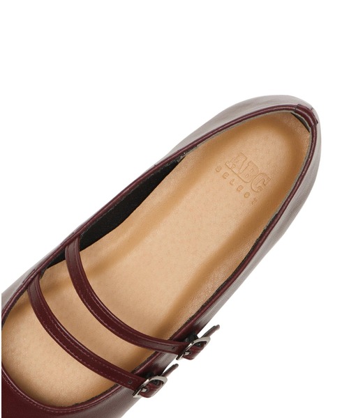 ABC-MART（エービーシーマート）の「ABC SELECT エービーシーセレクト SQ W-STRAP PPS2 スクエアダブルストラップパンプス 2 W5039 WINE（パンプス・レディース・レッド・LARGE/MEDIUM/X-LARGE/SMALL）」の9枚目の写真