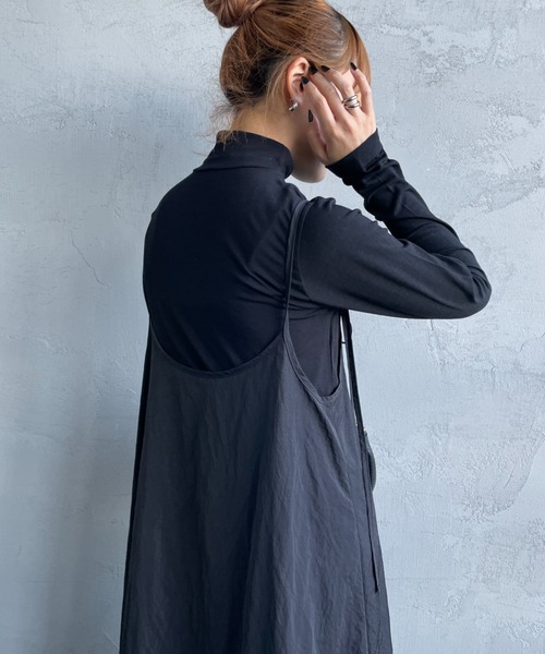 HANES（ヘインズ）の「[HANES/ヘインズ] UNDIES PLUS+ ソフトフィットタートルネックTシャツ（Tシャツ/カットソー・レディース・ブラック/ホワイト・F）」の19枚目の写真