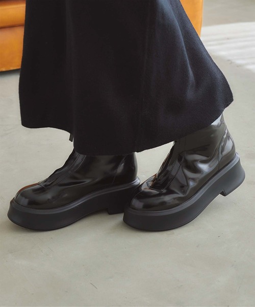 titivate（ティティベイト）の「フロントジップショートブーツ（ブーツ・レディース・ブラック/ブラック系その他・S/M/L）」の14枚目の写真