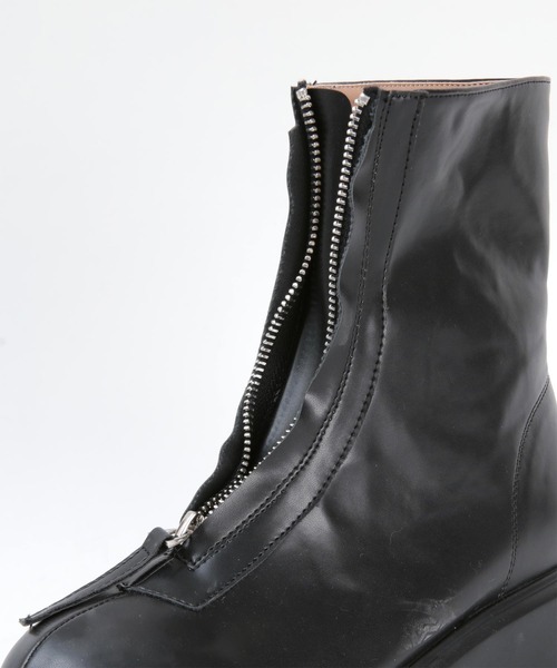 titivate（ティティベイト）の「フロントジップショートブーツ（ブーツ・レディース・ブラック/ブラック系その他・S/M/L）」の20枚目の写真