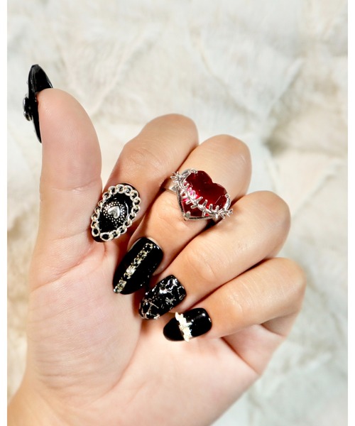 88eighty-eight】ゴシックパンクレッドハートリング【import】(MA