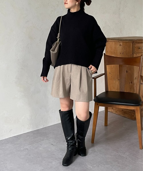 Thevon(ゼボン)の「ハイネックショート丈ニット(ニット/セーター・レディース・オレンジ/ブラック/ライム/オフホワイト・FREE)」の20枚目の写真