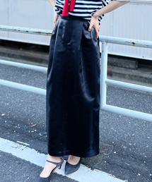 Rouge vif | サテンタックスカート(スカート)