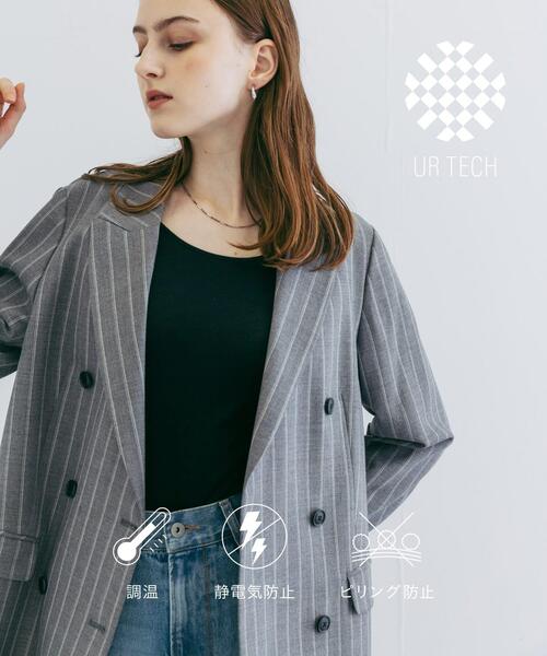 URBAN RESEARCH(アーバンリサーチ)の「『UR TECH』クルーネックロングTシャツ(Tシャツ/カットソー・レディース・ブラック/ホワイト/チャコールグレー・FREE)」の3枚目の写真