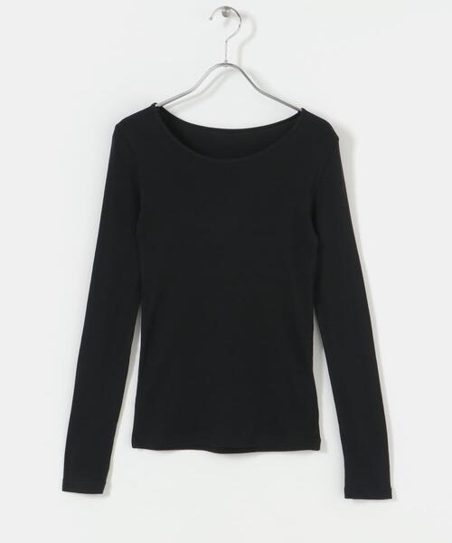 URBAN RESEARCH(アーバンリサーチ)の「『UR TECH』クルーネックロングTシャツ(Tシャツ/カットソー・レディース・ブラック/ホワイト/チャコールグレー・FREE)」の7枚目の写真