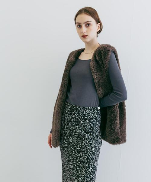 URBAN RESEARCH(アーバンリサーチ)の「『UR TECH』クルーネックロングTシャツ(Tシャツ/カットソー・レディース・ブラック/ホワイト/チャコールグレー・FREE)」の14枚目の写真