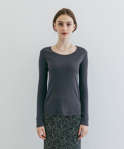 URBAN RESEARCH(アーバンリサーチ)の「『UR TECH』クルーネックロングTシャツ(Tシャツ/カットソー・レディース・ブラック/ホワイト/チャコールグレー・FREE)」の16枚目の写真