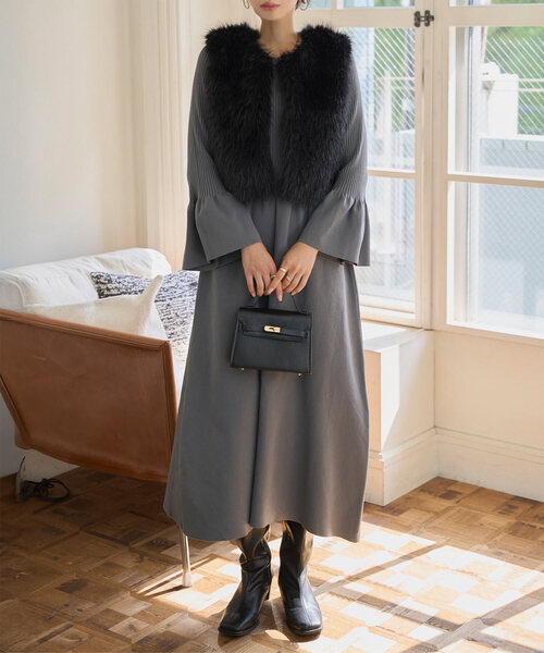 最終値下げ❗️Rosen Kreuz フリンジニット　グレー 最終値下げ❗️Rosen Kreuz フリンジニット グレー