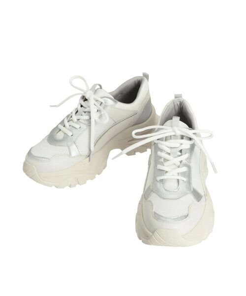 LAGUNAMOON（ラグナムーン）の「ボリュームソールスニーカー（スニーカー・レディース・ブラック/ホワイト・M/S）」の3枚目の写真