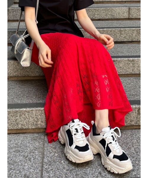 LAGUNAMOON（ラグナムーン）の「ボリュームソールスニーカー（スニーカー・レディース・ブラック/ホワイト・M/S）」の5枚目の写真