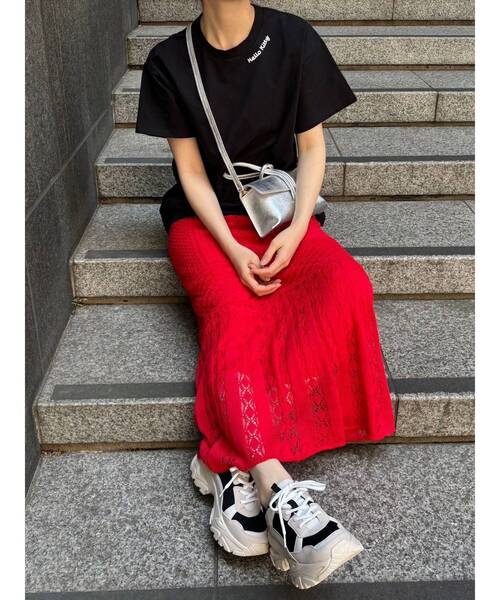 LAGUNAMOON（ラグナムーン）の「ボリュームソールスニーカー（スニーカー・レディース・ブラック/ホワイト・M/S）」の6枚目の写真