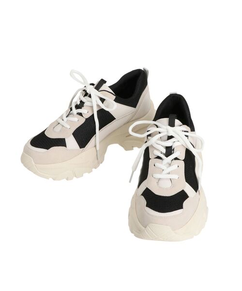 LAGUNAMOON（ラグナムーン）の「ボリュームソールスニーカー（スニーカー・レディース・ブラック/ホワイト・M/S）」の12枚目の写真