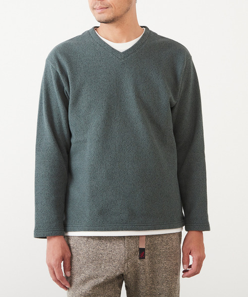 MASTER FRAME(マスターフレーム )の「【MASTER FRAME】ワッフル裏起毛VネックロングスリーブTシャツ(Tシャツ/カットソー・メンズ・グリーン/アイボリー/ネイビー・4/3)」の14枚目の写真