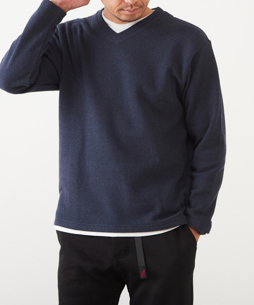 MASTER FRAME(マスターフレーム )の「【MASTER FRAME】ワッフル裏起毛VネックロングスリーブTシャツ(Tシャツ/カットソー・メンズ・グリーン/アイボリー/ネイビー・4/3)」の19枚目の写真