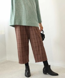 【L~6L 大きいサイズ】裏 シャギーニット ガウチョパンツ 裏起毛パンツ