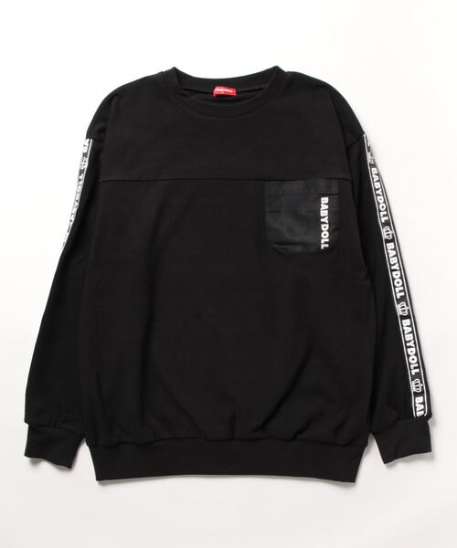 BABYDOLL（ベビードール）の「親子お揃い 4WAY ストレッチフリース トレーナー (ボトムス別売り) 8952A（スウェット・メンズ・ブラック/ナチュラル・S/XL/M/L）」の4枚目の写真