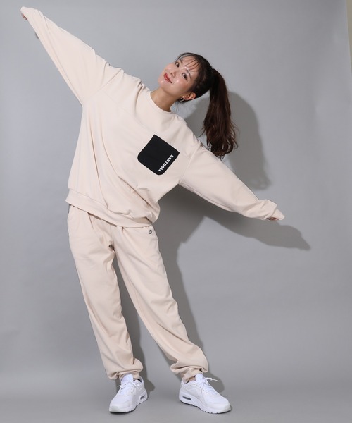 BABYDOLL（ベビードール）の「親子お揃い 4WAY ストレッチフリース トレーナー (ボトムス別売り) 8952A（スウェット・メンズ・ブラック/ナチュラル・S/XL/M/L）」の18枚目の写真