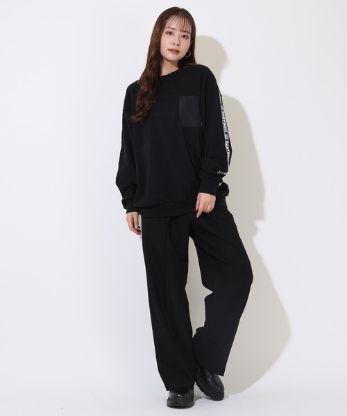 BABYDOLL（ベビードール）の「親子お揃い 4WAY ストレッチフリース トレーナー (ボトムス別売り) 8952A（スウェット・メンズ・ブラック/ナチュラル・S/XL/M/L）」の11枚目の写真