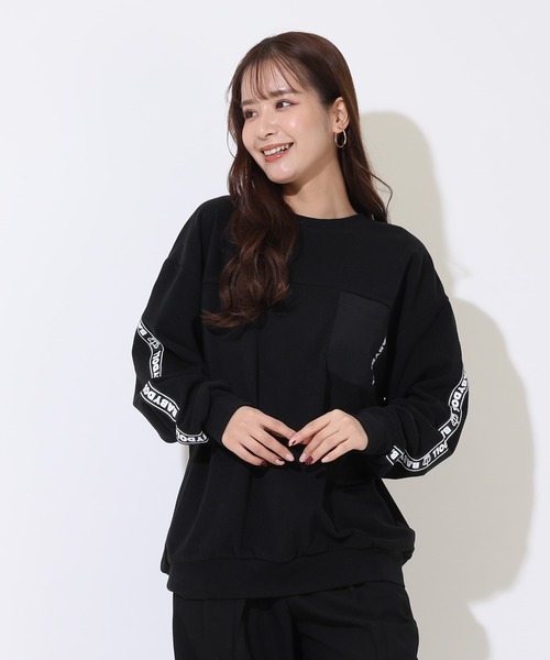 BABYDOLL（ベビードール）の「親子お揃い 4WAY ストレッチフリース トレーナー (ボトムス別売り) 8952A（スウェット・メンズ・ブラック/ナチュラル・S/XL/M/L）」の9枚目の写真