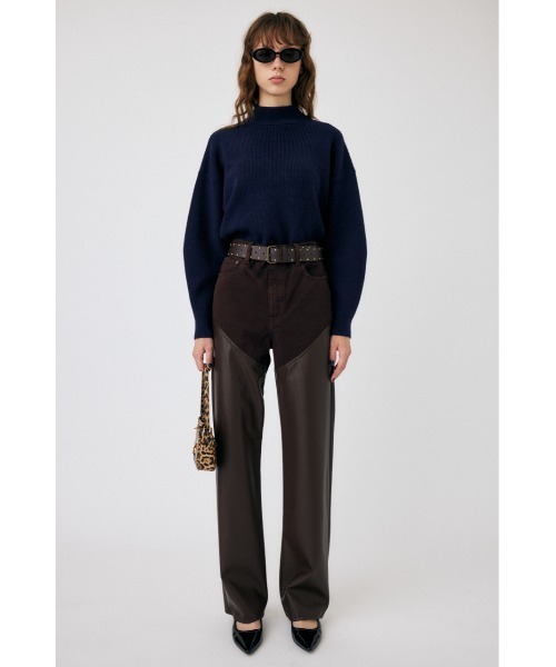 MOUSSY（マウジー）の「MOCK NECK COMPACT ニット（ニット/セーター・レディース・ピンク/ダークネイビー/ブルー/ホワイト・FREE）」の13枚目の写真