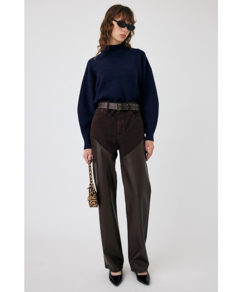 MOUSSY（マウジー）の「MOCK NECK COMPACT ニット（ニット/セーター・レディース・ピンク/ダークネイビー/ブルー/ホワイト・FREE）」の14枚目の写真