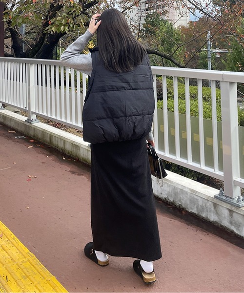 LE MORE（リモア）の「スウェットライクペンシルスカート（スカート・レディース・アイボリー/ブラック・FREE）」の8枚目の写真