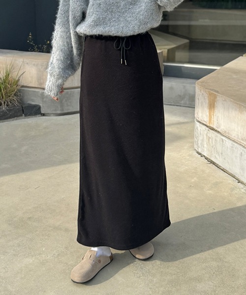 LE MORE（リモア）の「スウェットライクペンシルスカート（スカート・レディース・アイボリー/ブラック・FREE）」の9枚目の写真