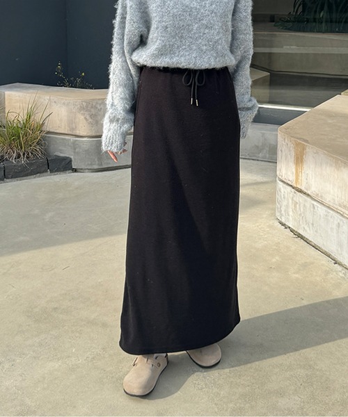 LE MORE（リモア）の「スウェットライクペンシルスカート（スカート・レディース・アイボリー/ブラック・FREE）」の11枚目の写真