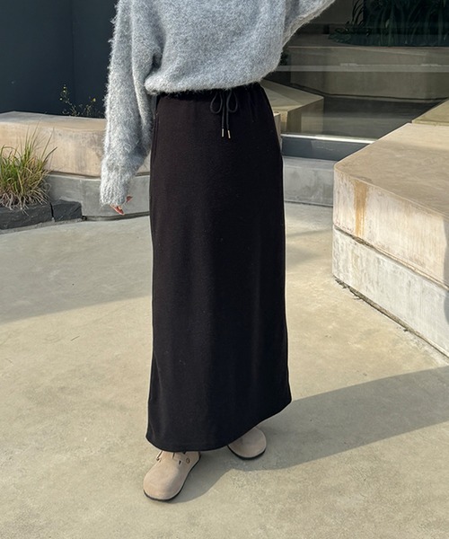 LE MORE（リモア）の「スウェットライクペンシルスカート（スカート・レディース・アイボリー/ブラック・FREE）」の14枚目の写真